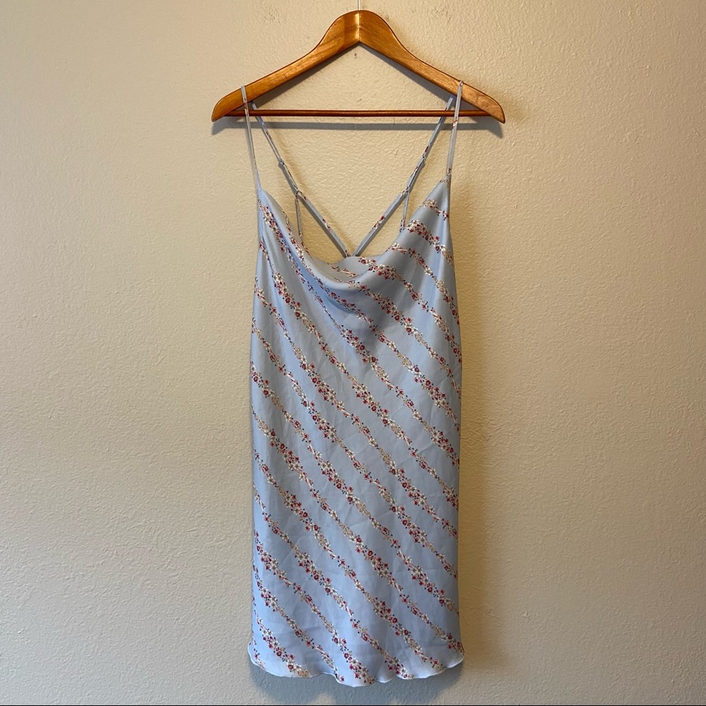 Free People Intimately Light Blue Floral Slip Dress